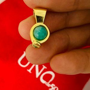 UNO DE 50 MY AMAZONITE CHARM For bracelet Gold plated